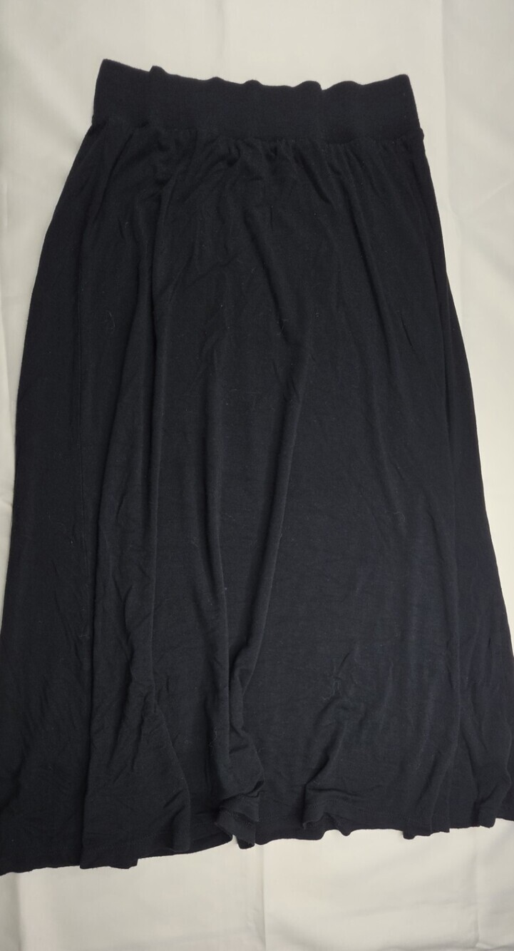 Cherokee Women's Pull On Jersey Midi Skirt Size M/M 7-8 Black Sku 0294